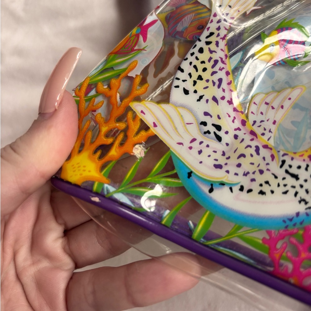 Vintage RARE Lisa Frank Purple-Trim Clear Mini Backpack - Rainbow Reef - Picture 7 of 7